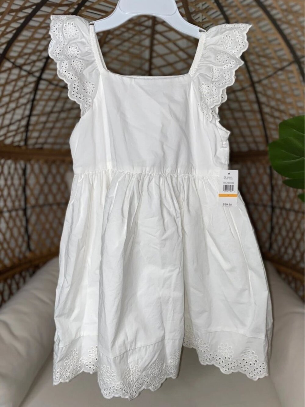 Gap Kids Girls White Dress Size 7 NWT